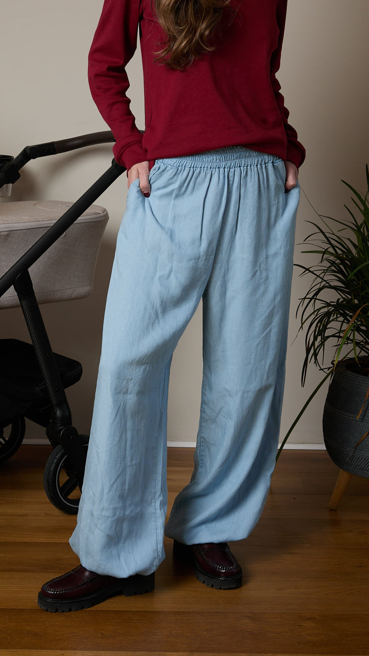 ג׳ינס בלון עם גומי במותניים ״ג׳ייד״