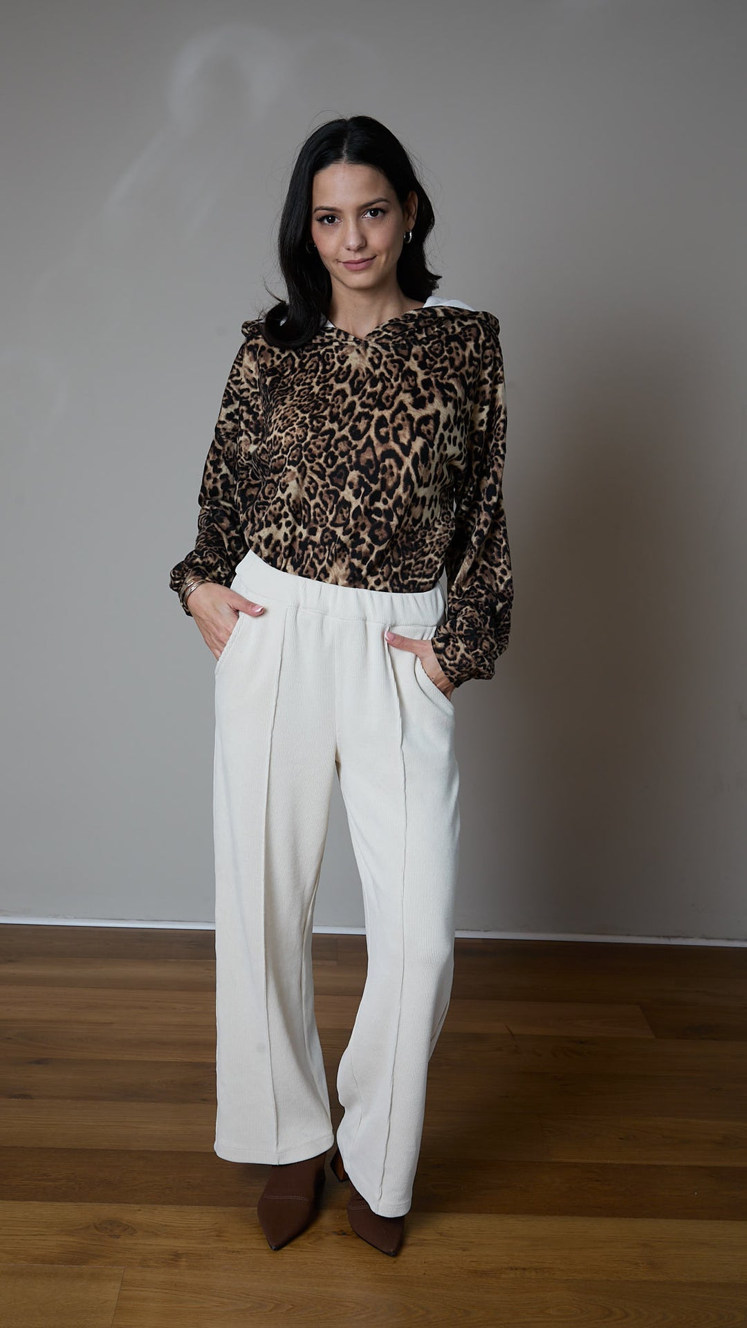 מכנס קורדרויי להריון ואחרי לידה ״לילי״| שמנת