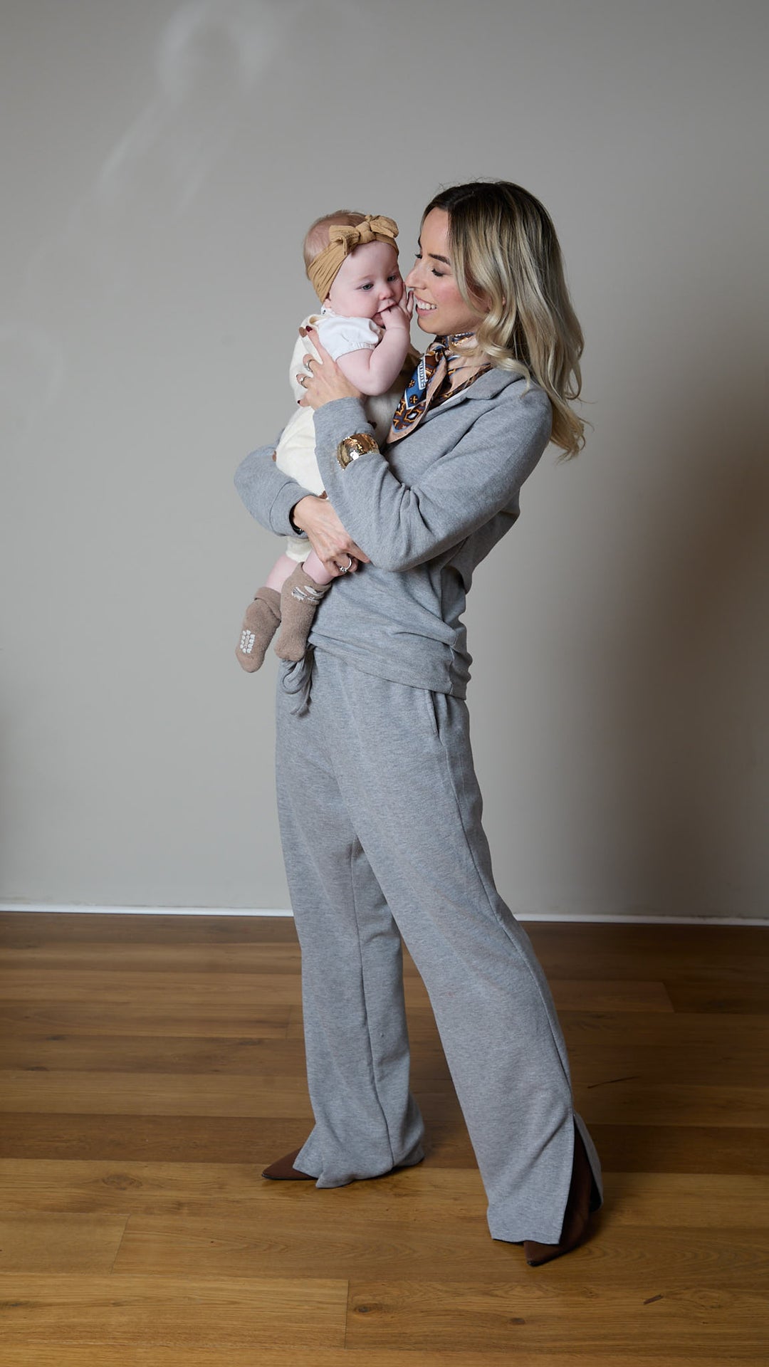 חליפה להריון והנקה ״אלה״ | סט מלא | אפור