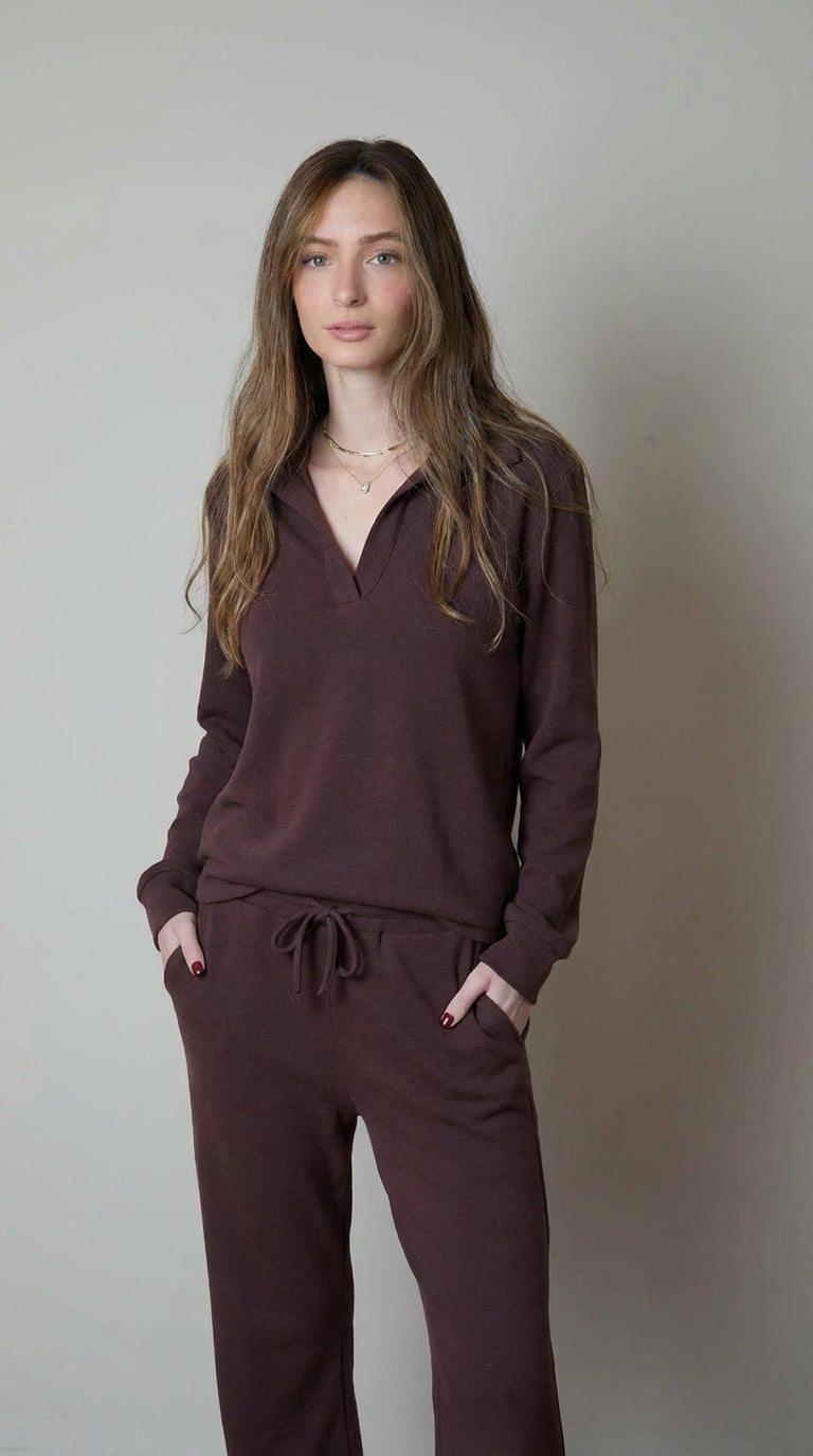 חליפה להריון והנקה ״אלה״ | סט מלא | חום- שוקולד